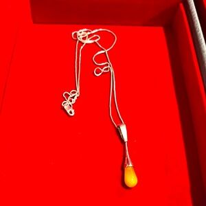 Butterscotch amber 925 sterling silver necklace
